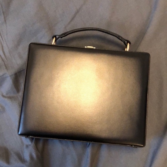 Vegan leather mini briefcase purse crossbody - Picture 2 of 5